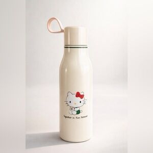 Starbucks Cream Hello Kitty Thermos with Pink Handle